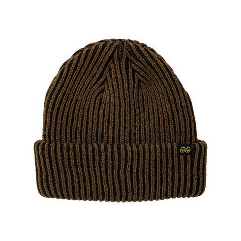 Krooked - Eyes Clip Cuff Beanie (Brown/Black)